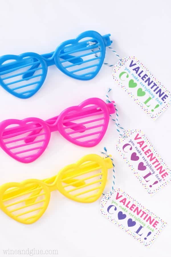 Valentine sunglasses printable pdf silhouette print and cut