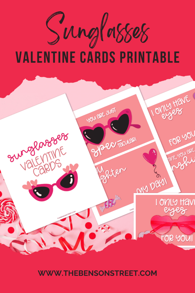 Free printable sunglasses valentines cards card styles