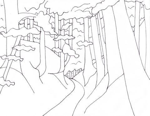 Sunken trace in natchez trace parkway coloring page free printable coloring pages