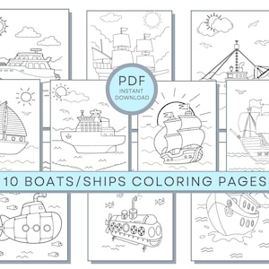 Boat coloring page