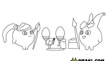 Sunny bunnies easter eggs coloring page archives