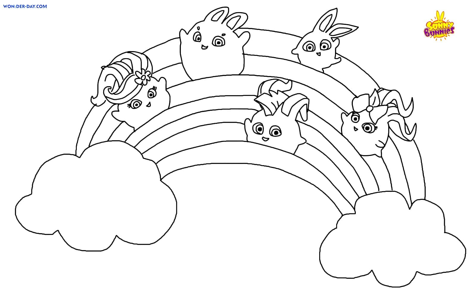 Sunny bunnies coloring pages