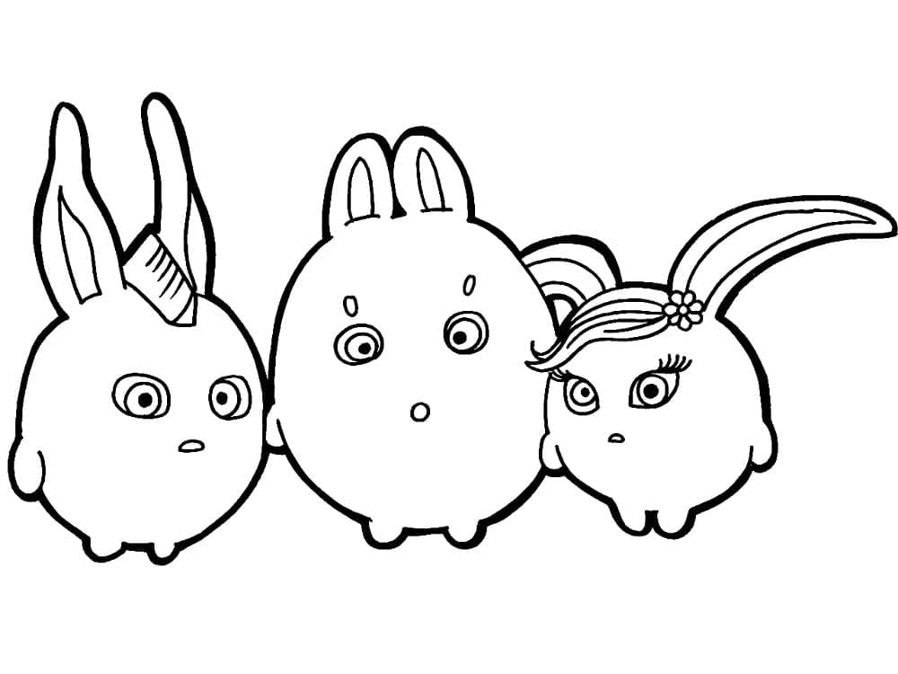 Sunny bunnies turbo big boo and shiny coloring page