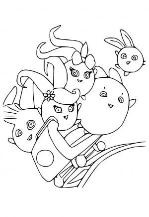 Free printable sunny bunnies coloring pages for adults and kids