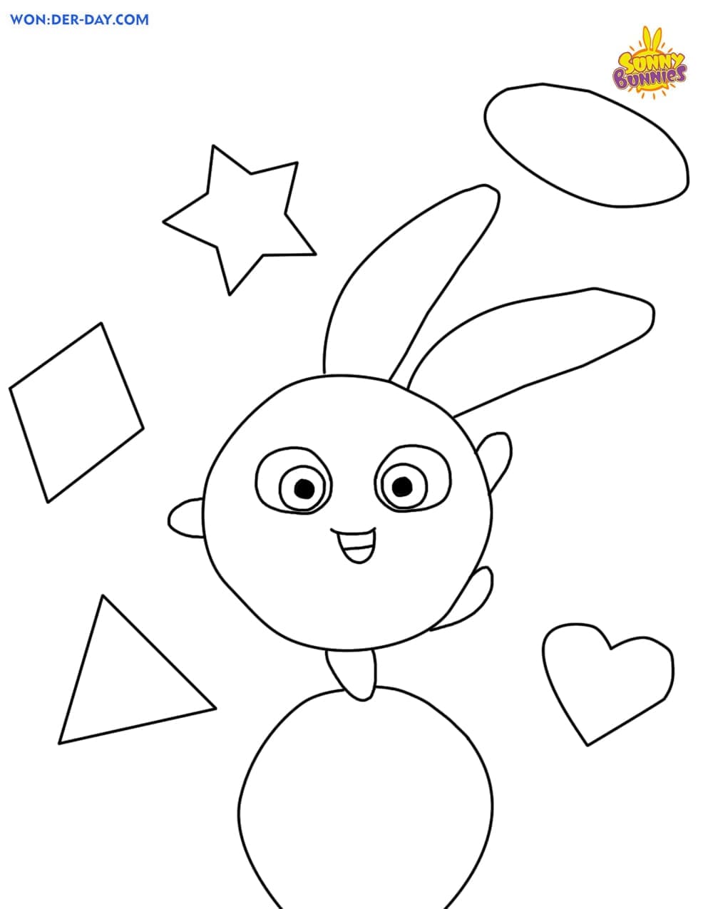 Sunny bunnies coloring pages