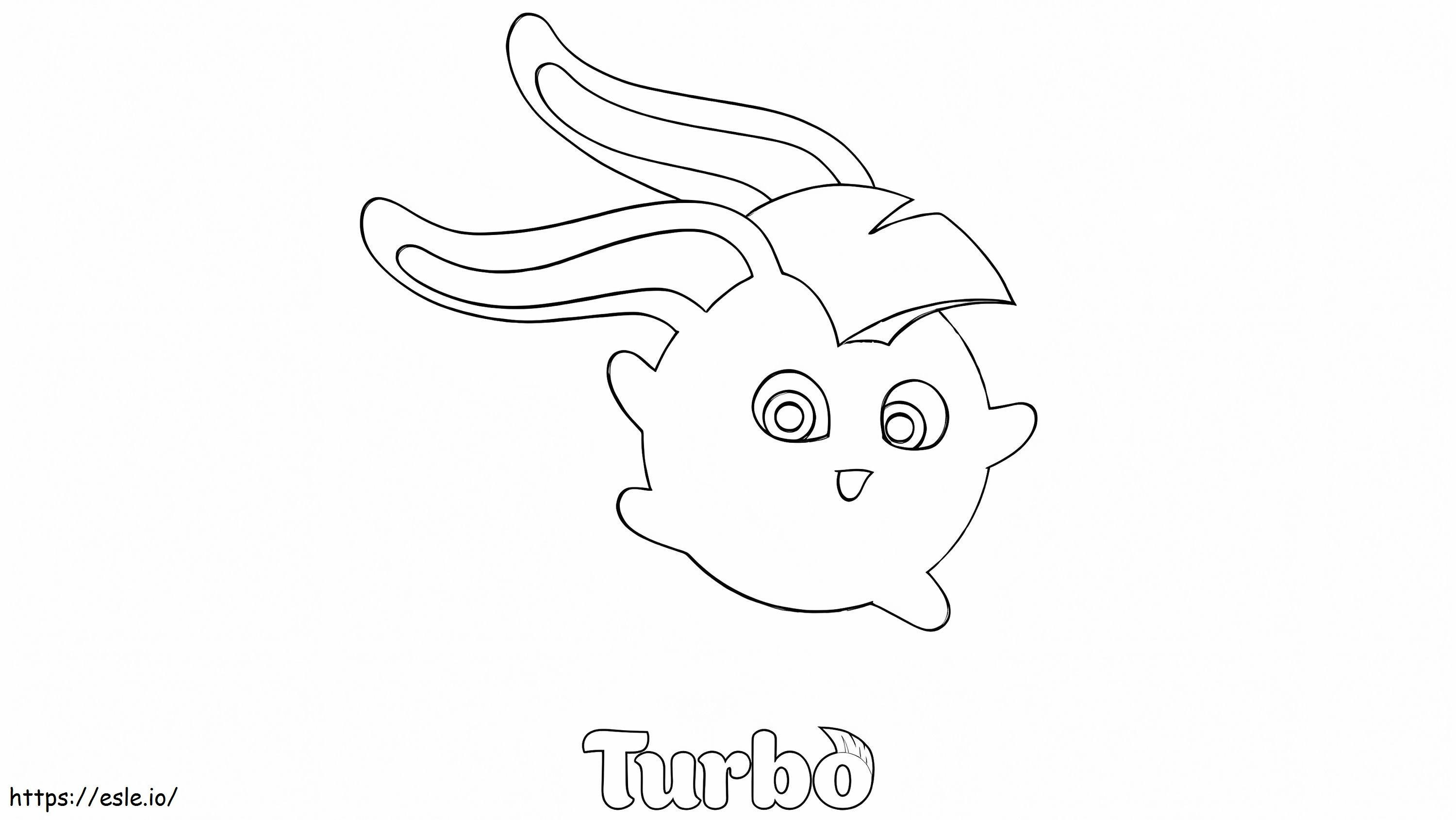 Turbo in sunny bunnies coloring page