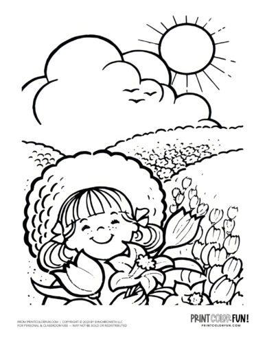 Sunny day coloring pages clipart at