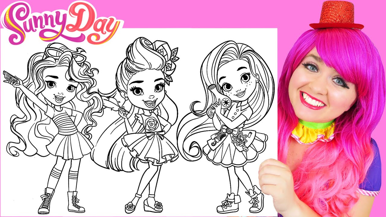 How to color sunny day friends pencils