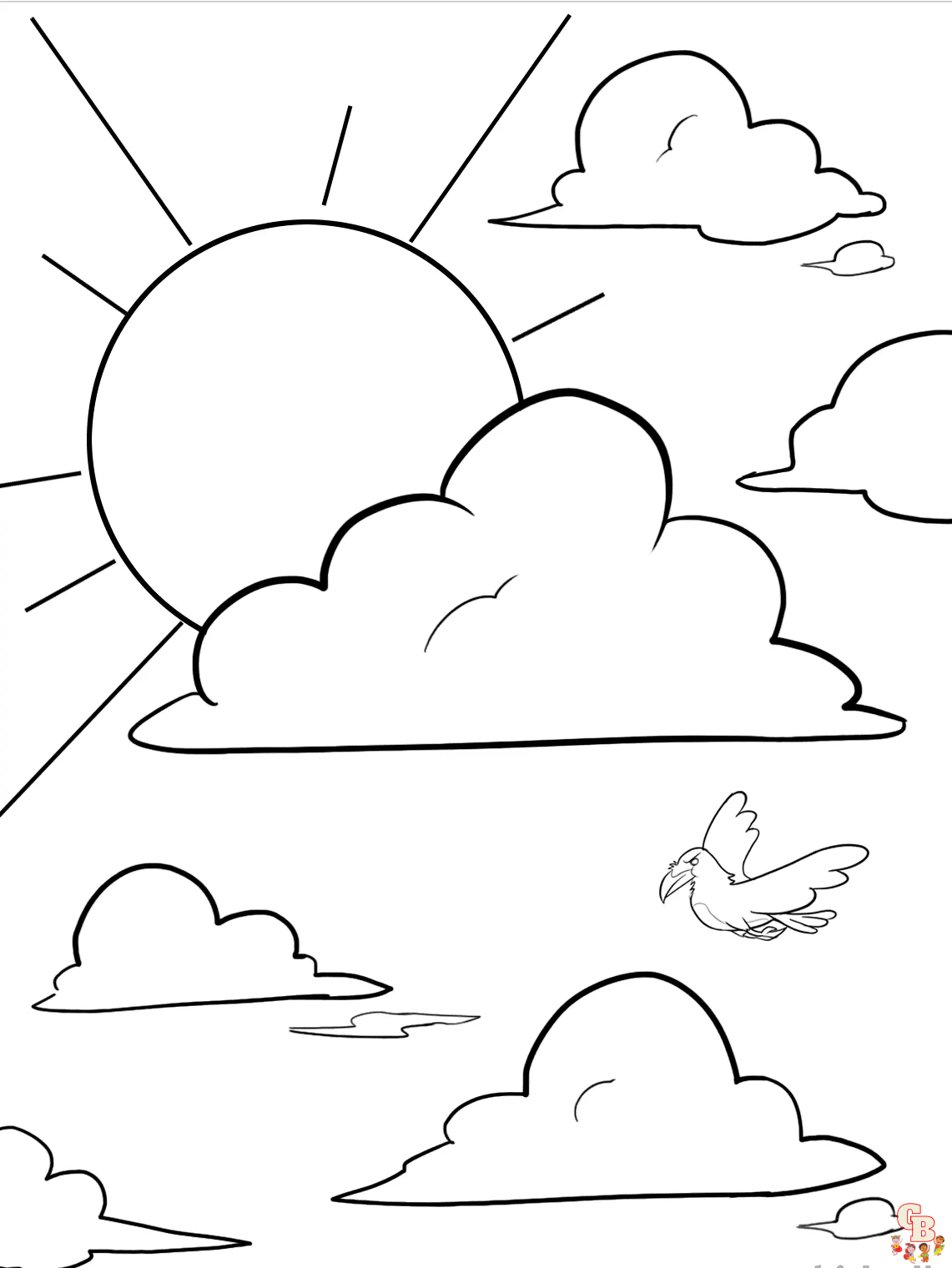 Explore free and printable sky coloring pages on