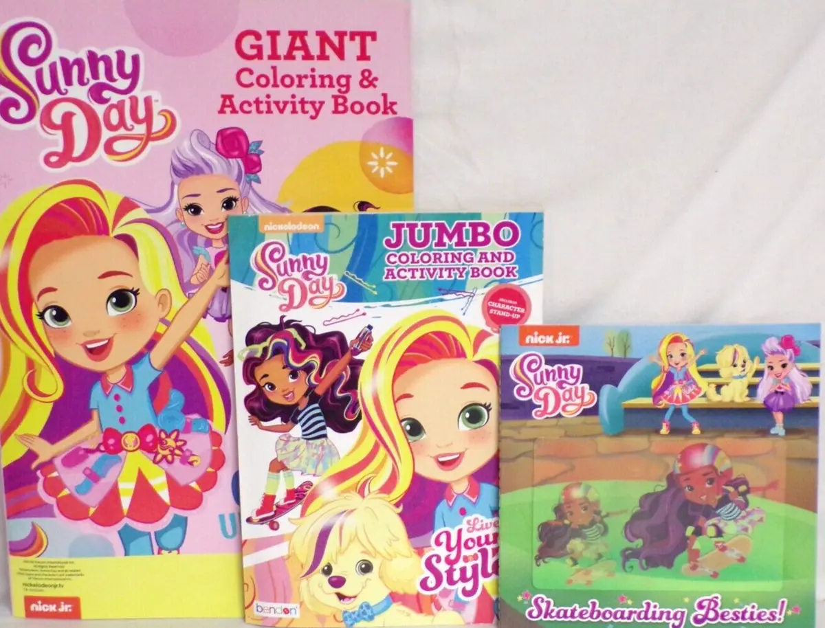 New giant sunny day coloring book toy lot play set reading book set