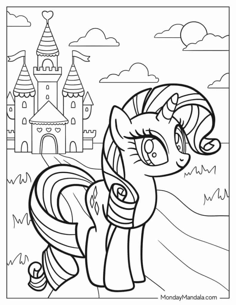 My little pony coloring pages free pdf printables