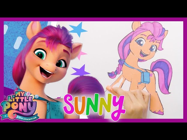 Y little pony coloring page new character sunny kids craft lp gen ovie