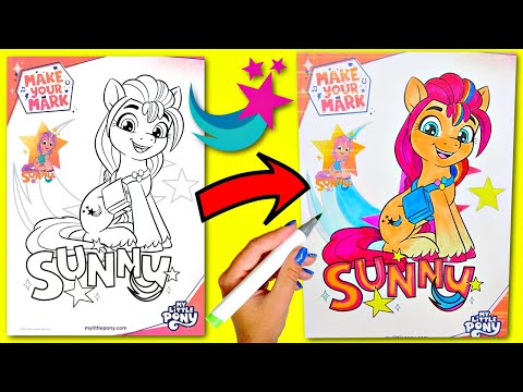 My little pony make your mark sunny starscout coloring with art markers mlp