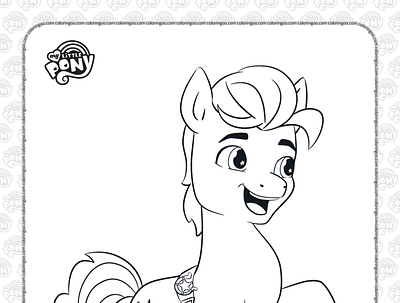 A new generation sunny starscout coloring page by coloringoo on
