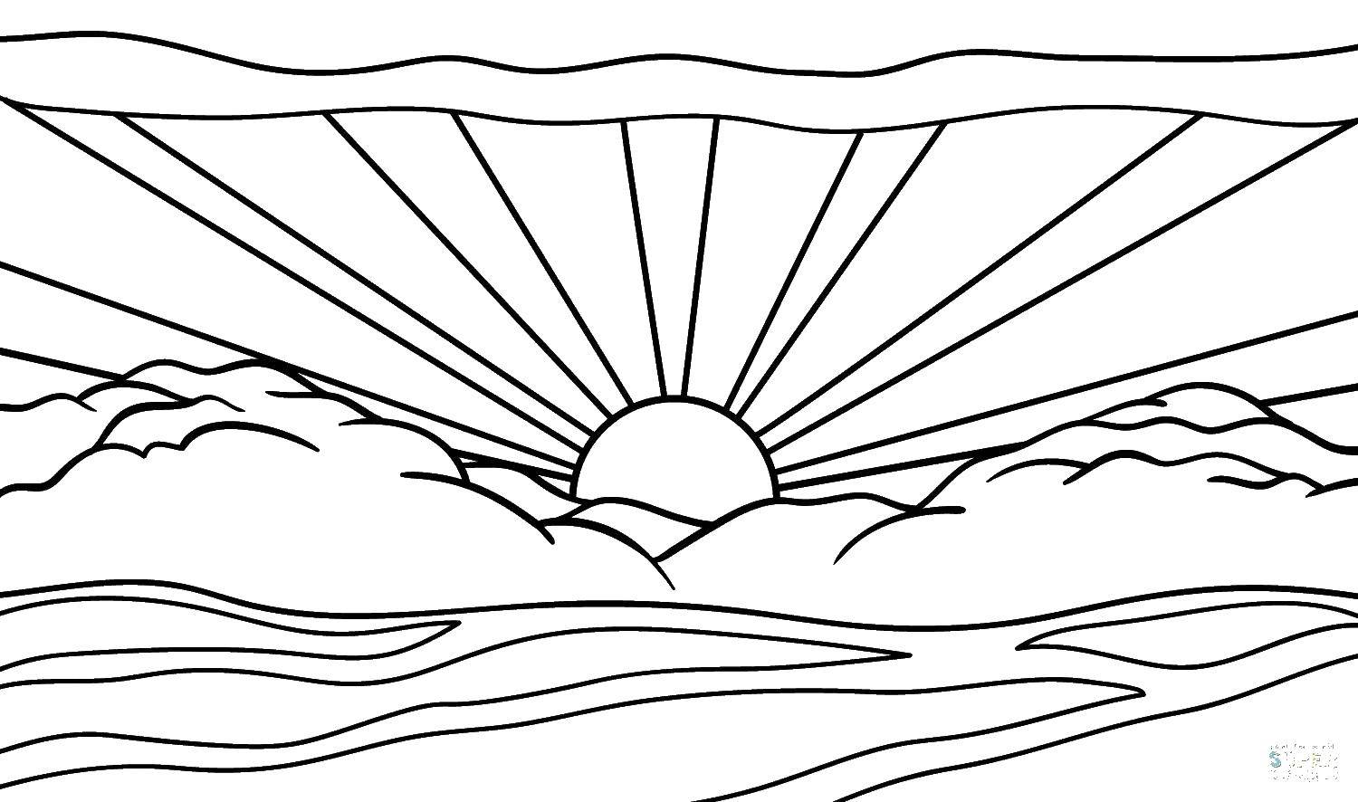 Online coloring pages coloring page sunrise coloring download print coloring page