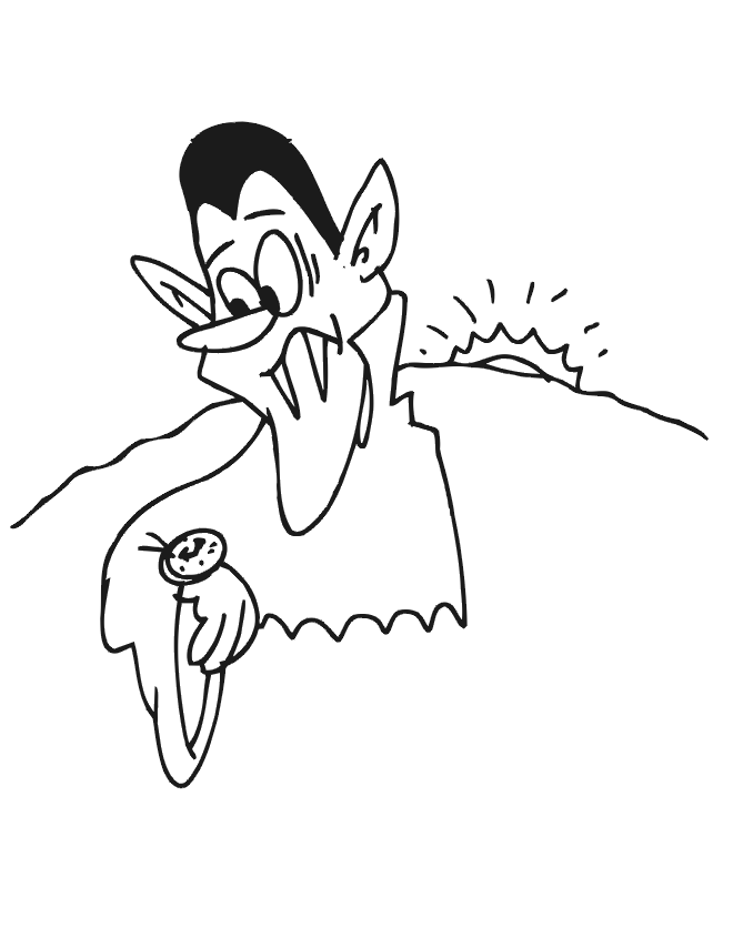 Vampire coloring page vampire at sunrise