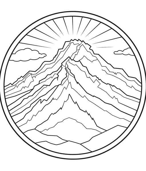 Free printable mountains coloring pages list