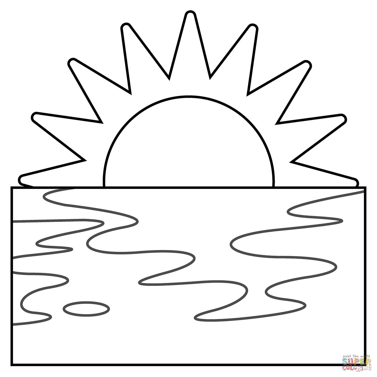 Sunrise emoji coloring page free printable coloring pages