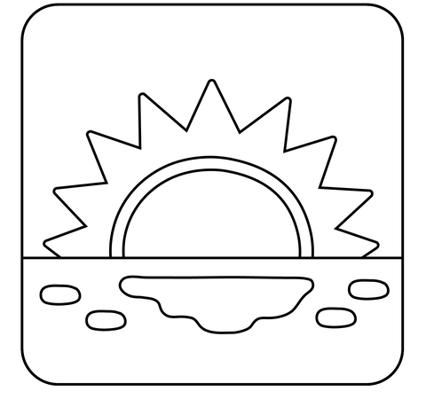 Sunrise emoji coloring page free printable coloring pages