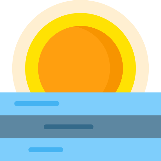 Sunset special flat icon