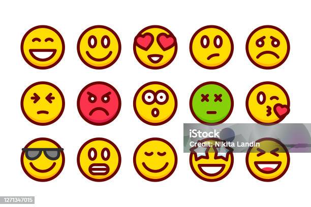 Social media emoticons stock illustration