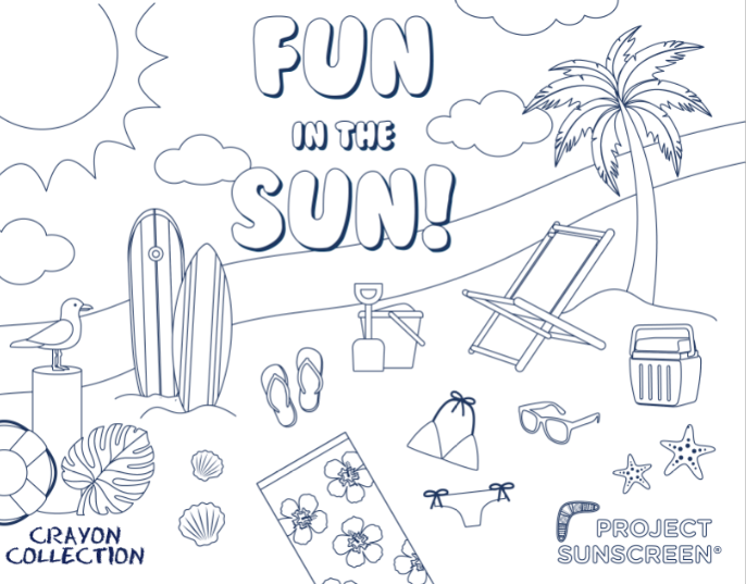 Coloring pages for kids â project sunscreen