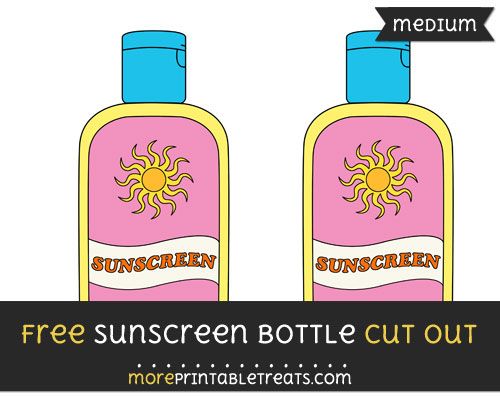 Free sunscreen bottle cut out