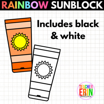 Rainbow sunblock clipart