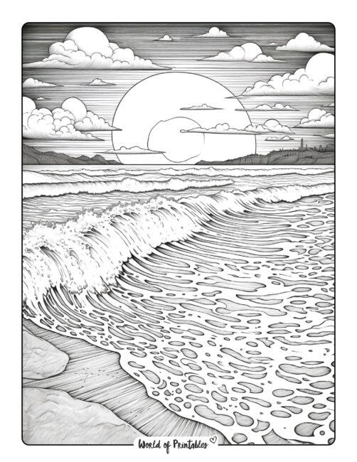 Beach coloring pages