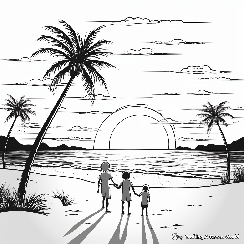 Sunset coloring pages