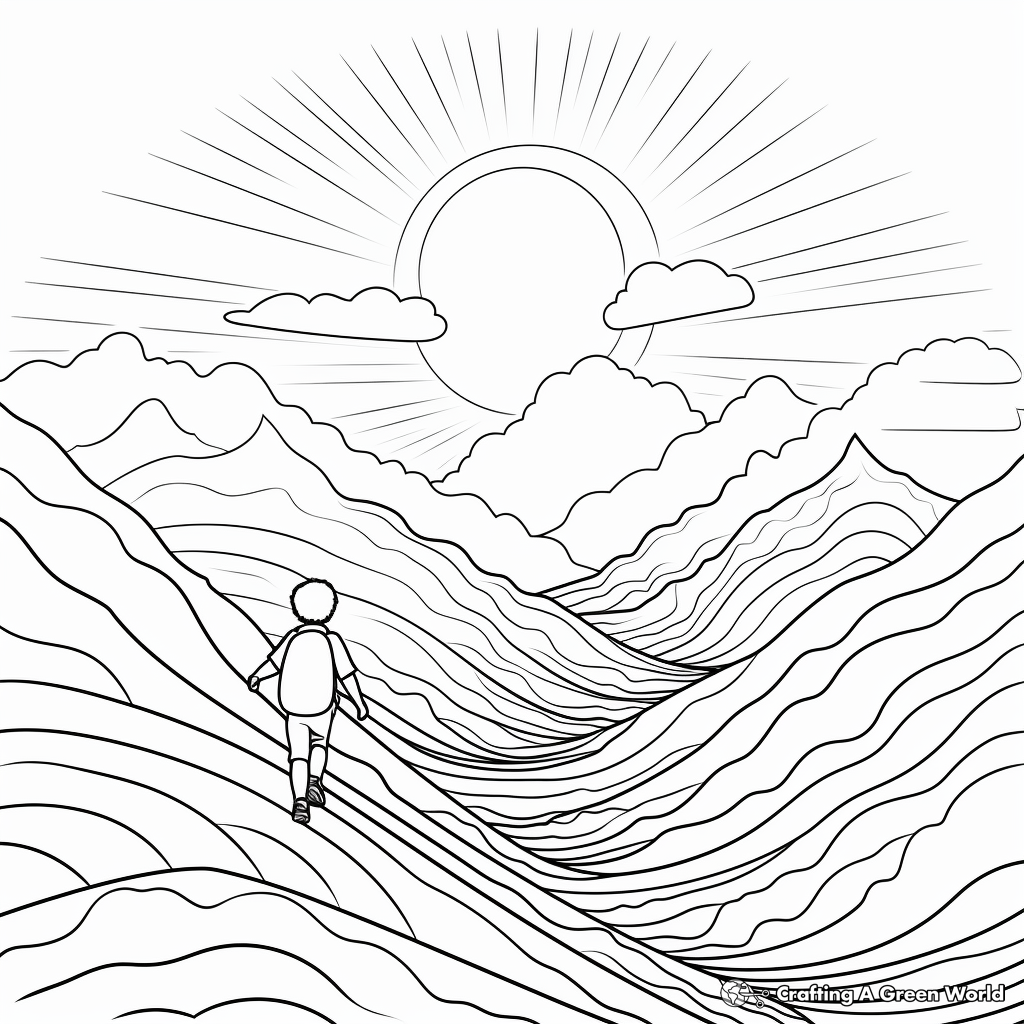 Sunset coloring pages