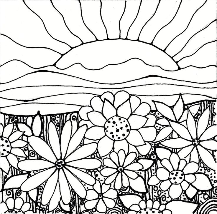 Sunset coloring pages to download and print for free