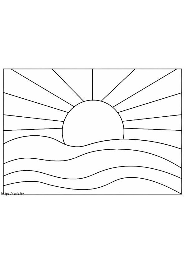 Sunset coloring pages