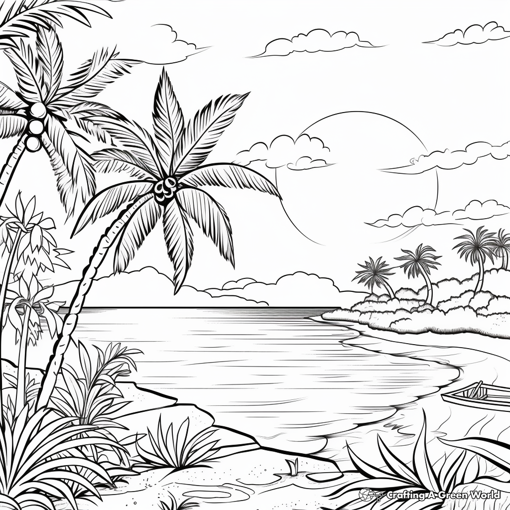 Sunset coloring pages