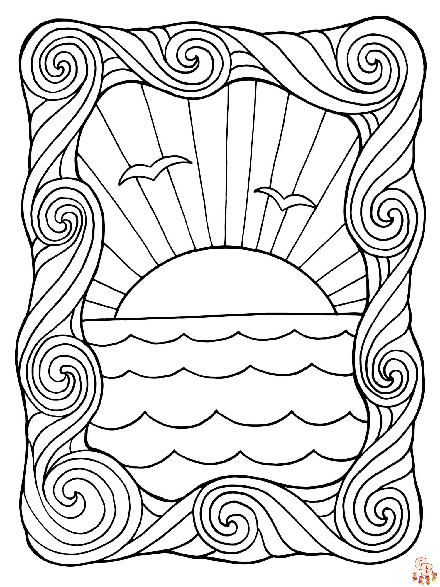 Sunset coloring pages coloring pages printable free and easy