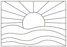 Sunset coloring pages printable for free download