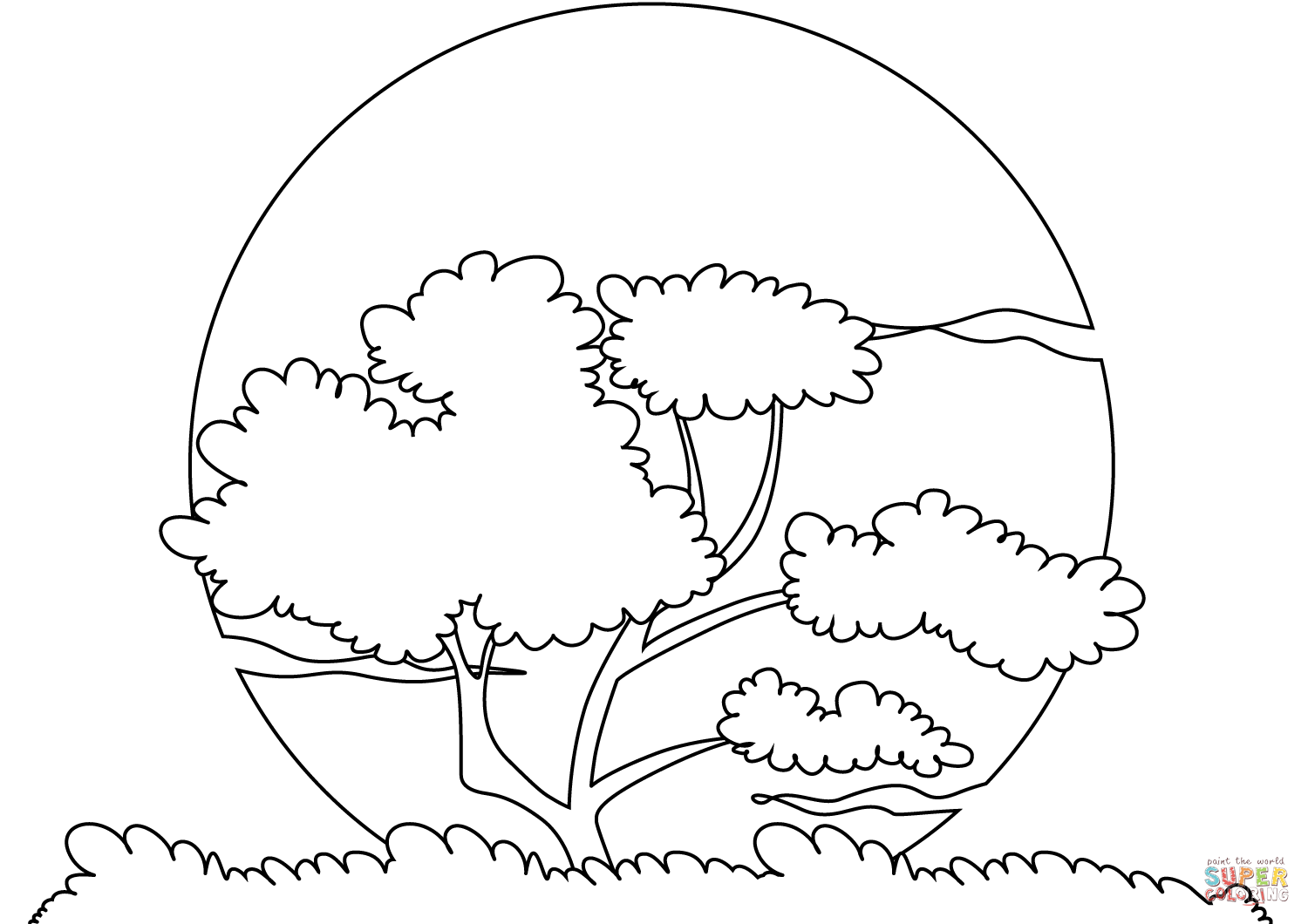 Sunset sun coloring page free printable coloring pages