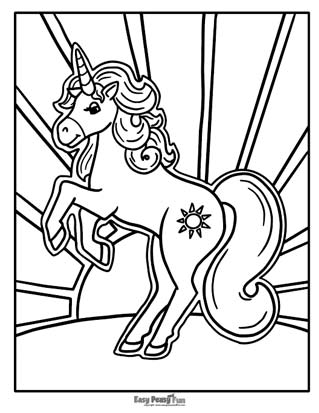 Unicorn coloring pages