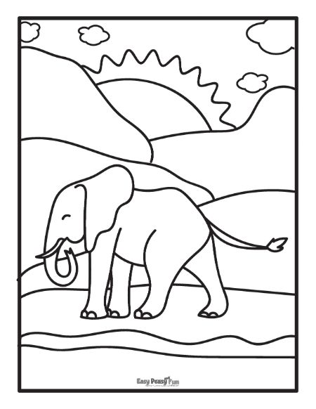 Printable elephant coloring pages â sheets