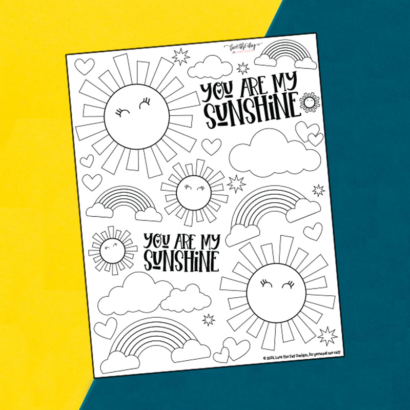 Sunshine coloring page â love the day printable library