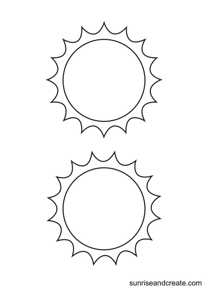 Free printable sun templates