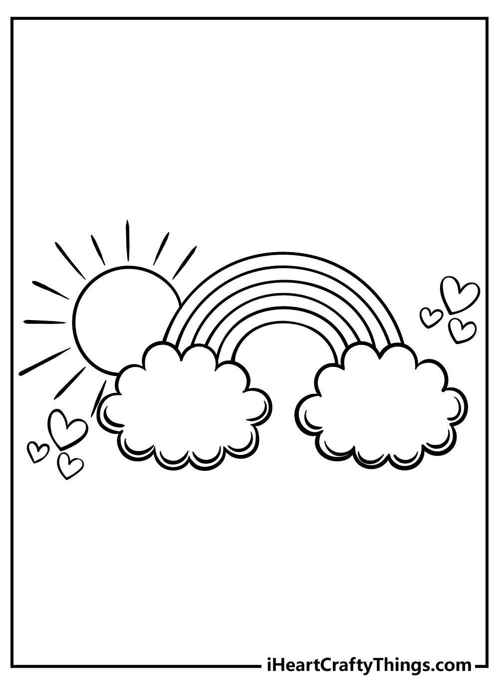 Rainbow coloring pages free printables