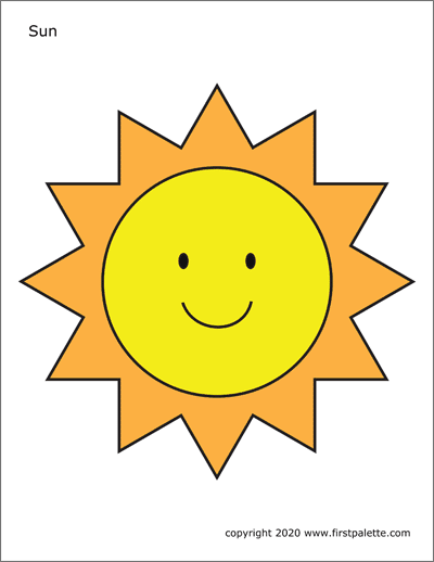 Sun free printable templates coloring pages