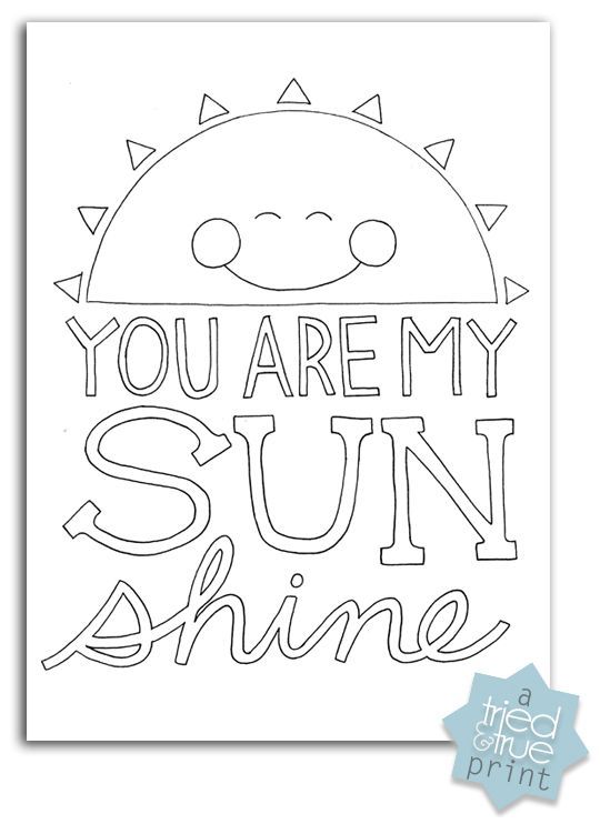 You are my sunshine free coloring prints free coloring pages free coloring pictures coloring pages