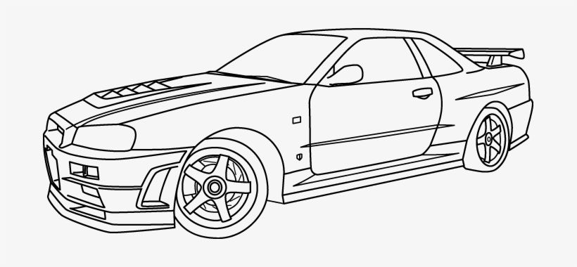 Download collection of nissan skyline gtr r coloring pages