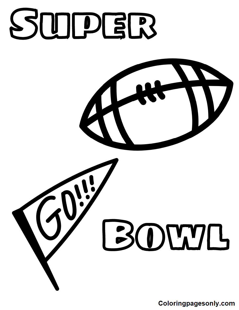 Super bowl coloring pages printable for free download