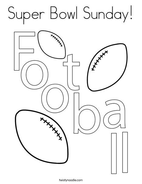 Super bowl sunday coloring page in super bowl sunday super bowl coloring pages