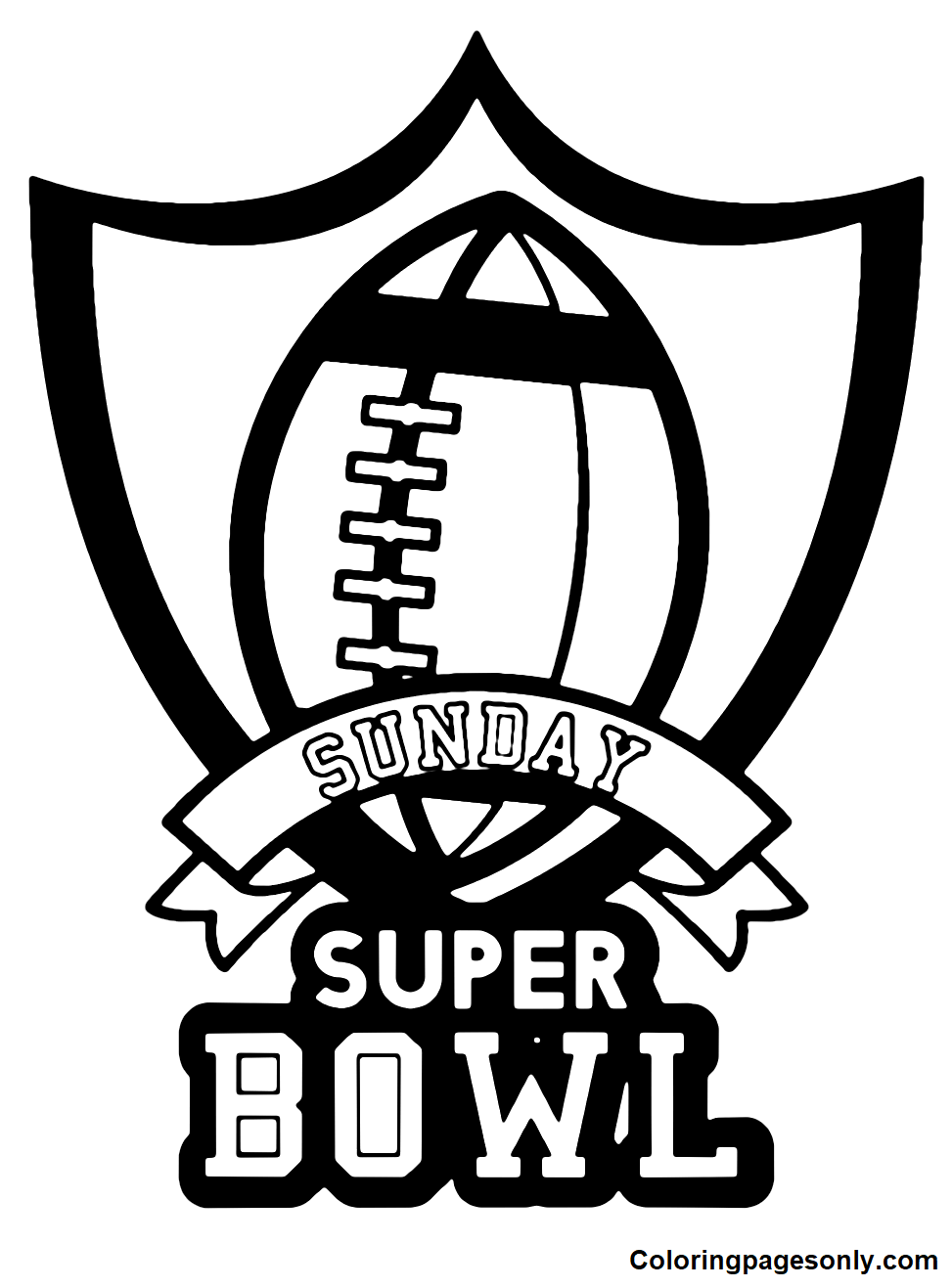 Super bowl coloring pages printable for free download