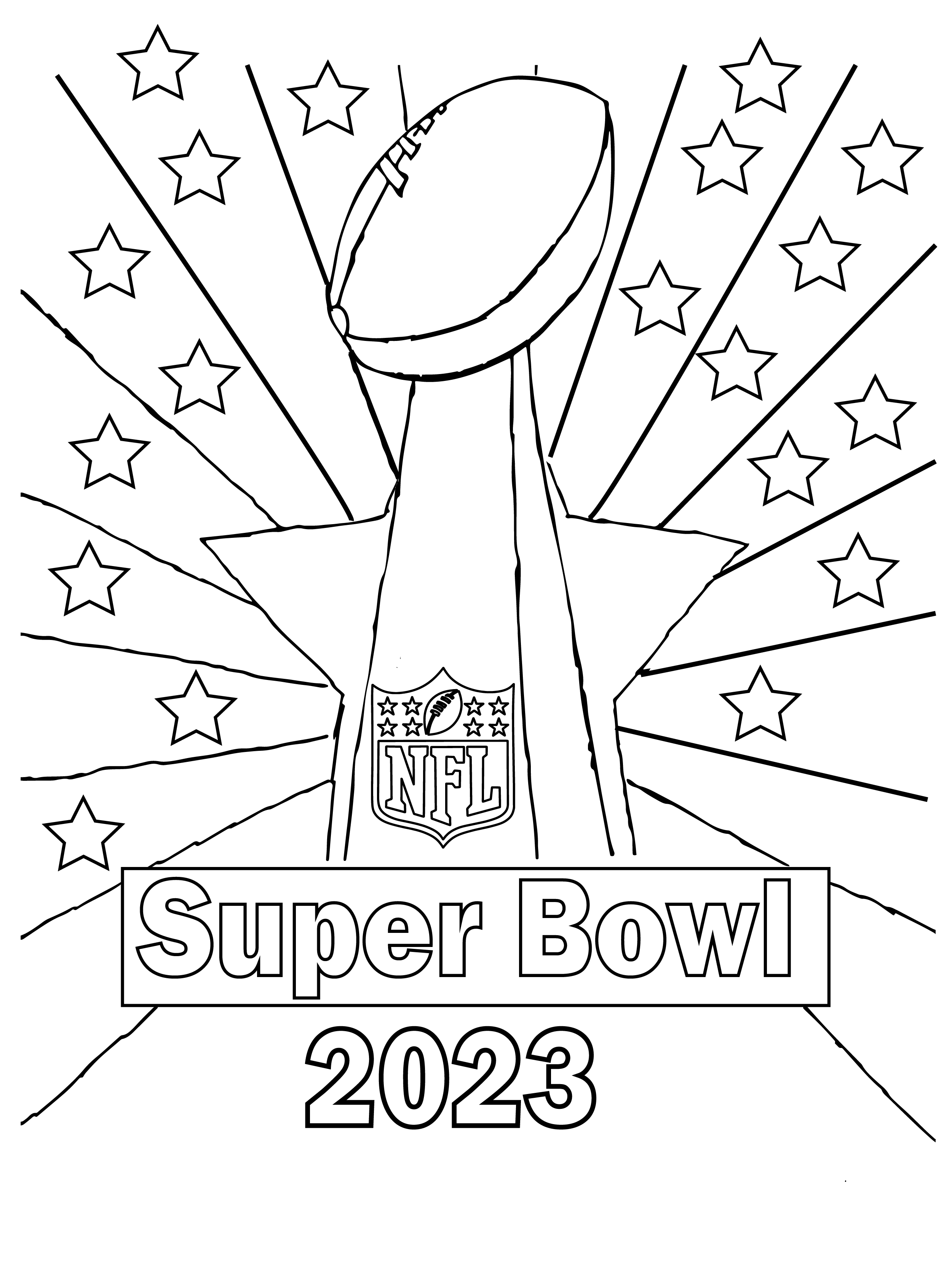 Enjoy super bowl coloring page fãrbung seite