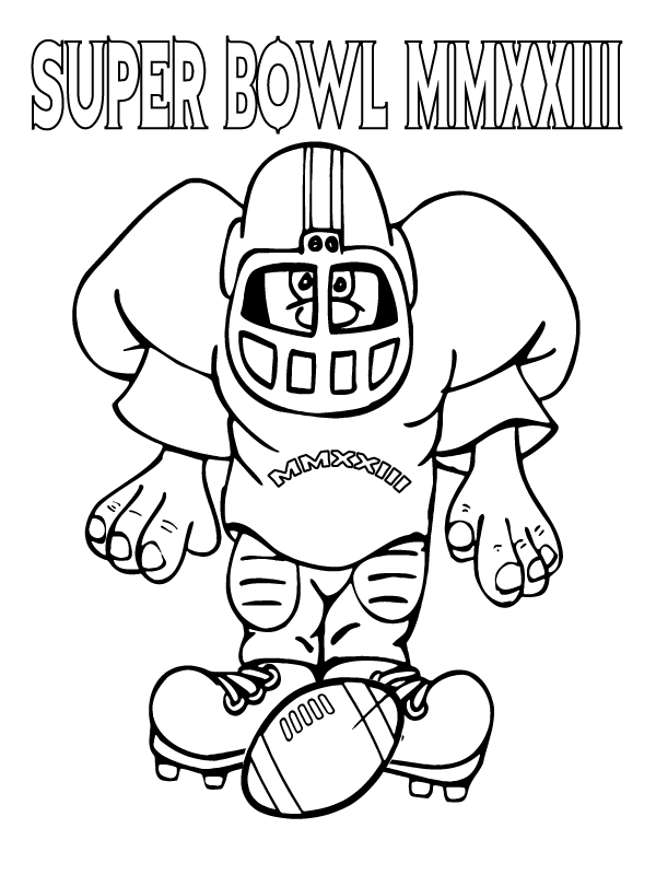 Super bowl coloring page